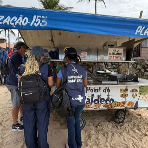 Vigilância Sanitária faz operação para reforçar cuidados com a Praia do Tombo, Bandeira Azul vigilancia-sanitaria-faz-operacao-para-reforcar-cuidados-com-a-praia-do-tombo,-bandeira-azul